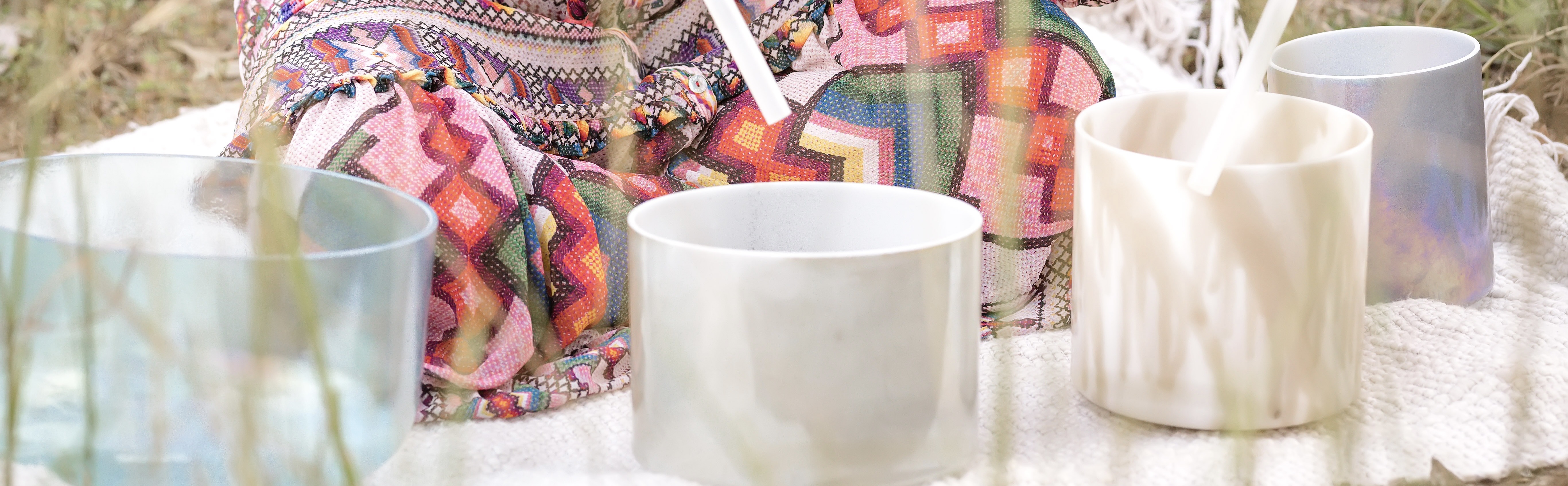 Crystal singing bowls